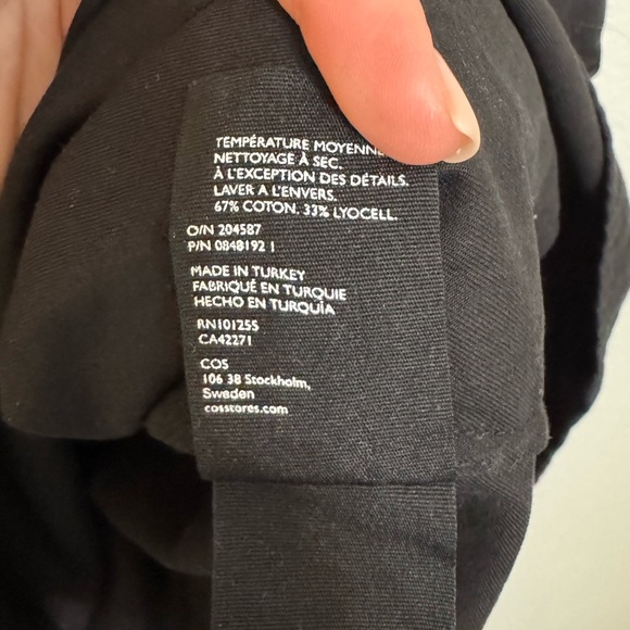 COS Midi Long Sleeve Wrap Dress in Black - Picture 4 of 5